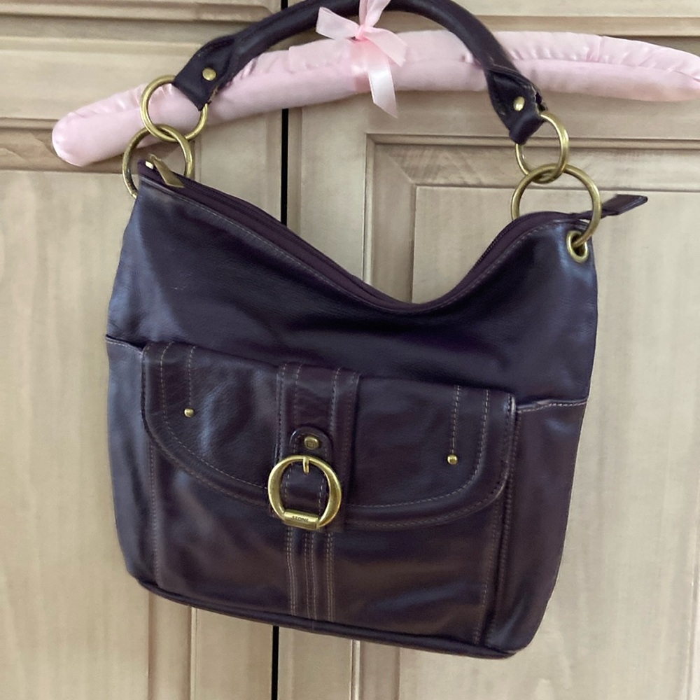 Stone Mountain purple handbag Satchel leather